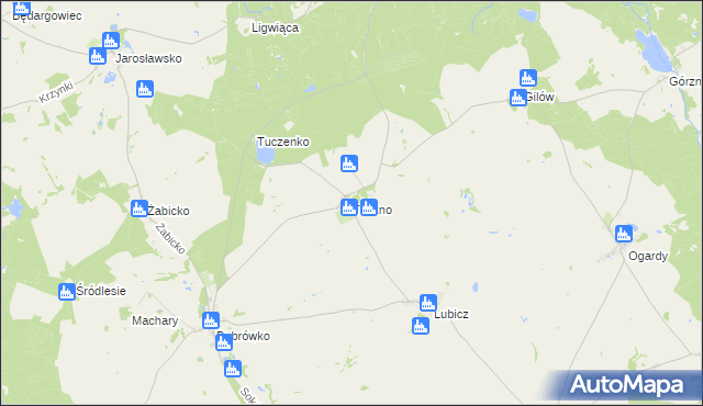 mapa Tuczno gmina Strzelce Krajeńskie, Tuczno gmina Strzelce Krajeńskie na mapie Targeo