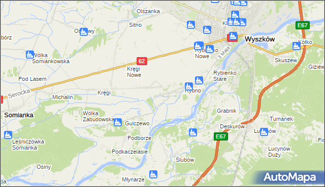 mapa Tulewo Górne, Tulewo Górne na mapie Targeo