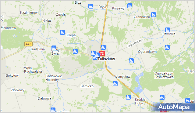 mapa Tuliszków, Tuliszków na mapie Targeo