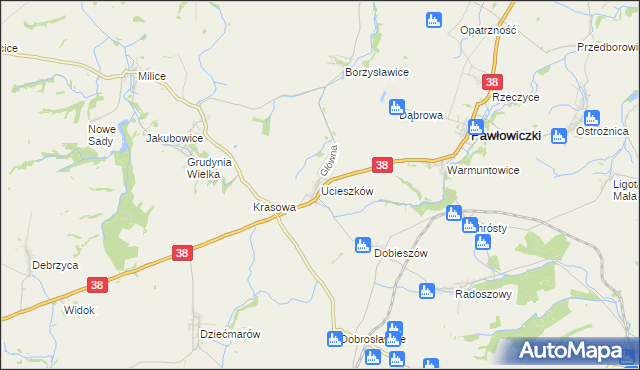 mapa Ucieszków, Ucieszków na mapie Targeo