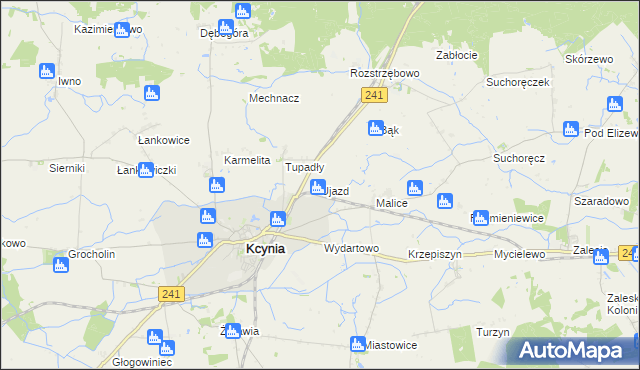 mapa Ujazd gmina Kcynia, Ujazd gmina Kcynia na mapie Targeo