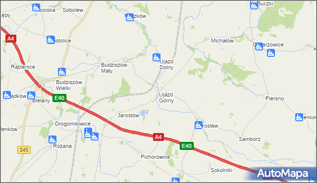 mapa Ujazd Górny, Ujazd Górny na mapie Targeo