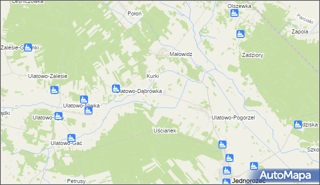 mapa Ulatowo-Słabogóra, Ulatowo-Słabogóra na mapie Targeo