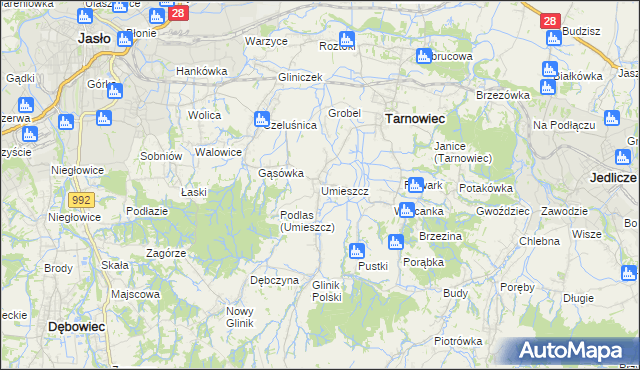 mapa Umieszcz, Umieszcz na mapie Targeo