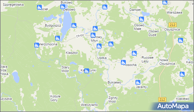 mapa Upiłka, Upiłka na mapie Targeo