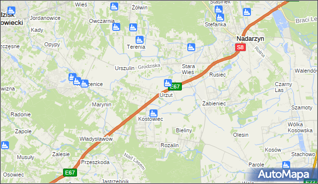 mapa Urzut, Urzut na mapie Targeo