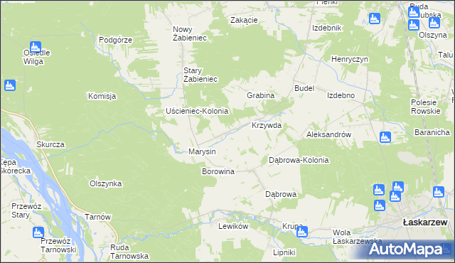 mapa Uścieniec, Uścieniec na mapie Targeo