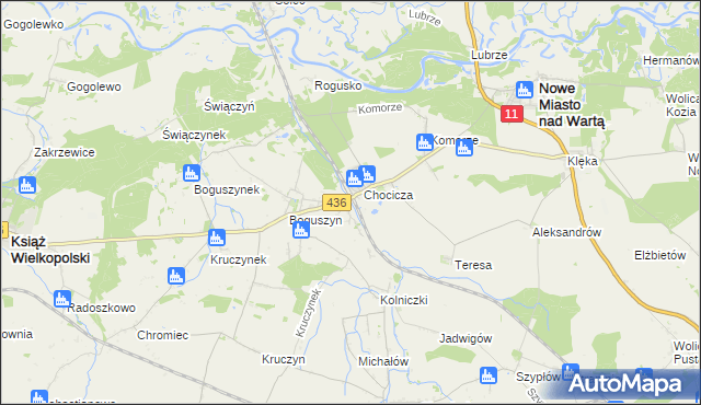 mapa Utrata gmina Nowe Miasto nad Wartą, Utrata gmina Nowe Miasto nad Wartą na mapie Targeo