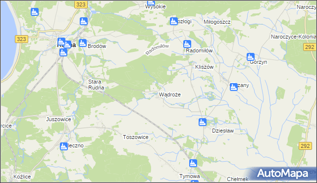 mapa Wądroże, Wądroże na mapie Targeo