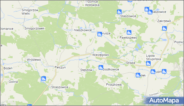 mapa Warzęgowo, Warzęgowo na mapie Targeo