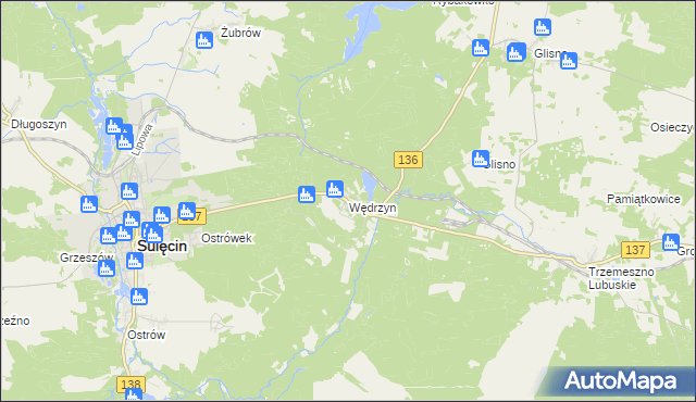 mapa Wędrzyn, Wędrzyn na mapie Targeo