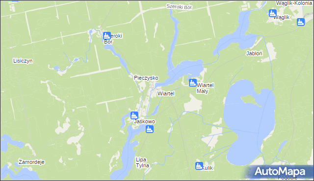 mapa Wiartel, Wiartel na mapie Targeo