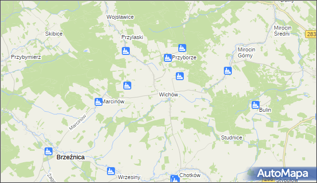 mapa Wichów, Wichów na mapie Targeo