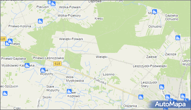 mapa Wielątki, Wielątki na mapie Targeo