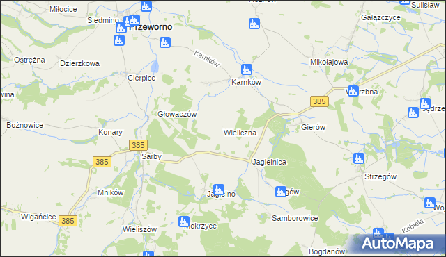 mapa Wieliczna gmina Przeworno, Wieliczna gmina Przeworno na mapie Targeo