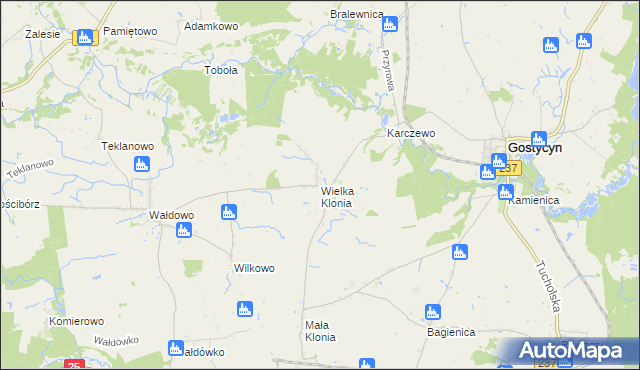 mapa Wielka Klonia, Wielka Klonia na mapie Targeo