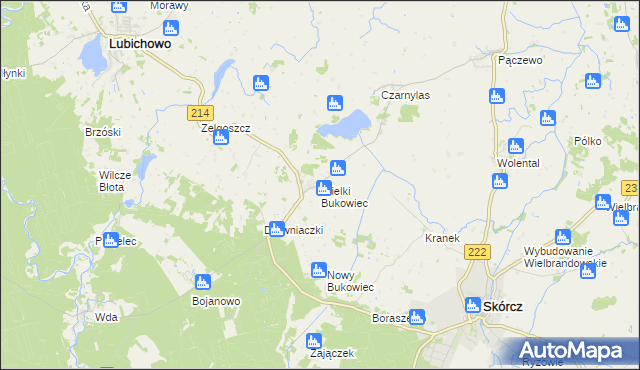 mapa Wielki Bukowiec, Wielki Bukowiec na mapie Targeo