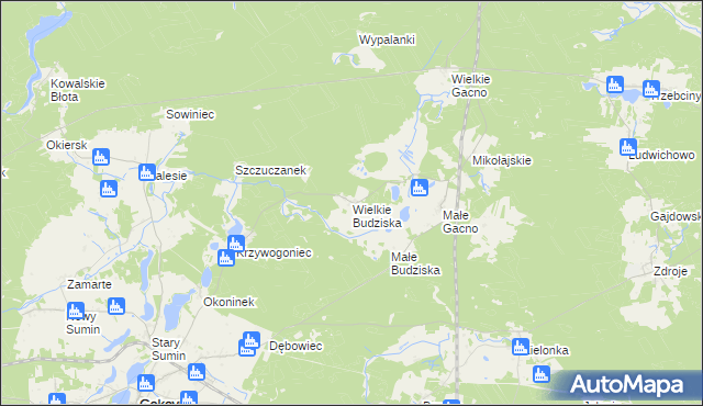 mapa Wielkie Budziska, Wielkie Budziska na mapie Targeo