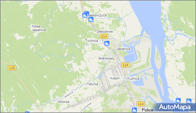 mapa Wieńkowo, Wieńkowo na mapie Targeo