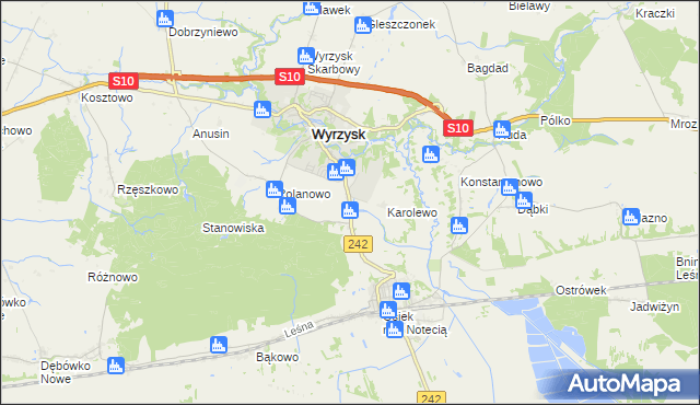 mapa Wiernowo, Wiernowo na mapie Targeo