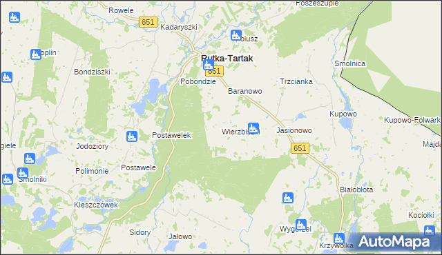 mapa Wierzbiszki, Wierzbiszki na mapie Targeo