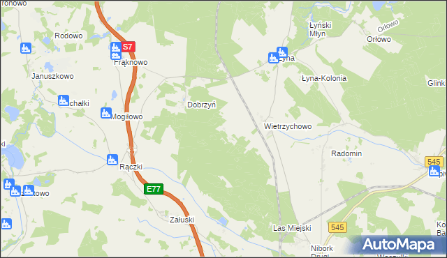 mapa Wietrzychówko, Wietrzychówko na mapie Targeo