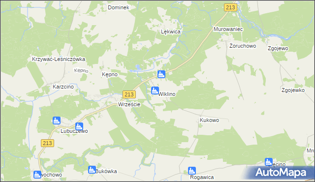 mapa Wiklino, Wiklino na mapie Targeo