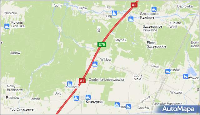 mapa Wikłów, Wikłów na mapie Targeo