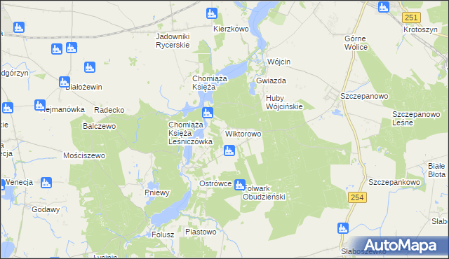 mapa Wiktorowo gmina Gąsawa, Wiktorowo gmina Gąsawa na mapie Targeo