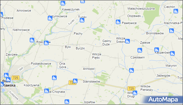 mapa Wilcze Piętki, Wilcze Piętki na mapie Targeo