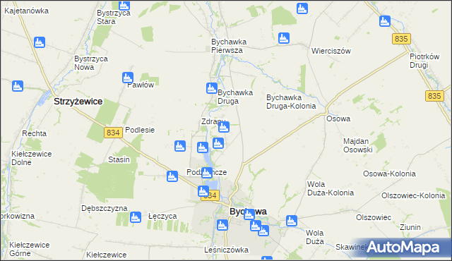 mapa Wincentówek gmina Bychawa, Wincentówek gmina Bychawa na mapie Targeo