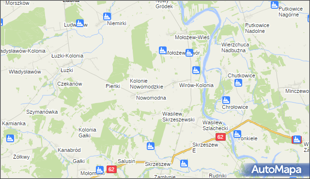 mapa Wirów gmina Jabłonna Lacka, Wirów gmina Jabłonna Lacka na mapie Targeo