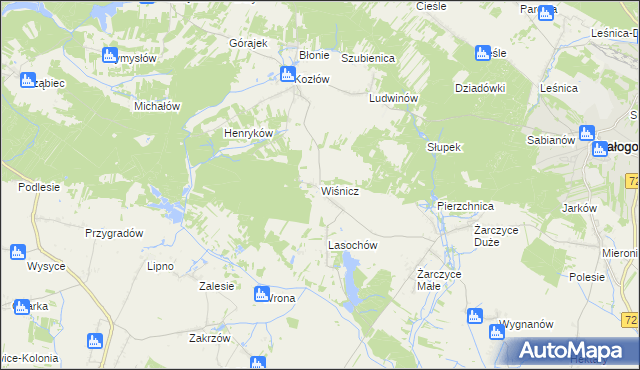 mapa Wiśnicz, Wiśnicz na mapie Targeo