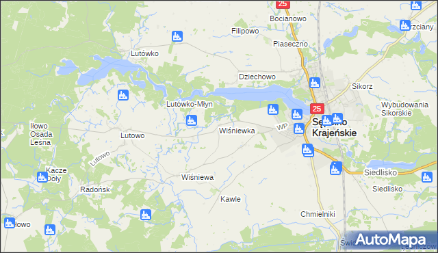 mapa Wiśniewka, Wiśniewka na mapie Targeo