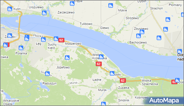 mapa Wistka Królewska, Wistka Królewska na mapie Targeo