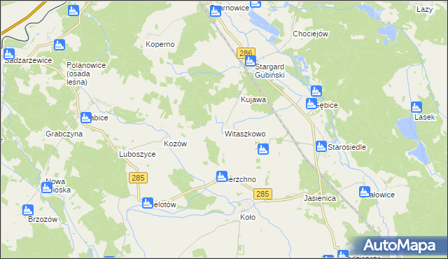 mapa Witaszkowo, Witaszkowo na mapie Targeo