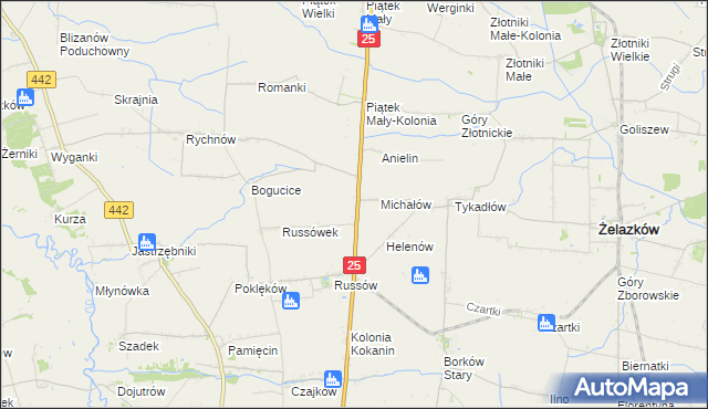 mapa Witoldów gmina Żelazków, Witoldów gmina Żelazków na mapie Targeo