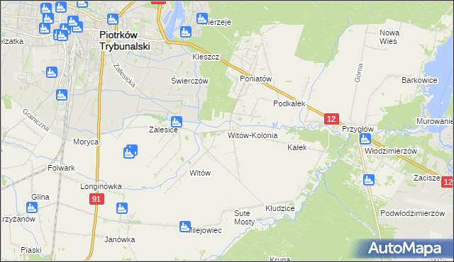 mapa Witów-Kolonia, Witów-Kolonia na mapie Targeo