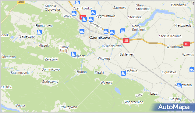 mapa Witowąż, Witowąż na mapie Targeo