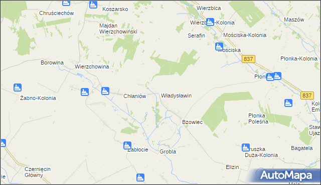 mapa Władysławin, Władysławin na mapie Targeo