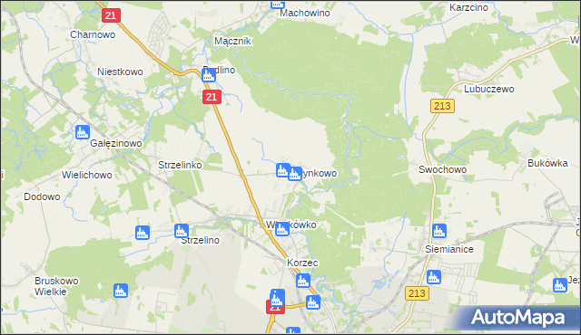 mapa Włynkowo, Włynkowo na mapie Targeo
