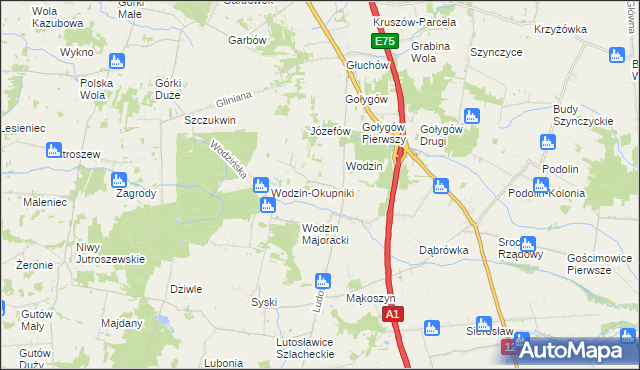 mapa Wodzin Prywatny, Wodzin Prywatny na mapie Targeo