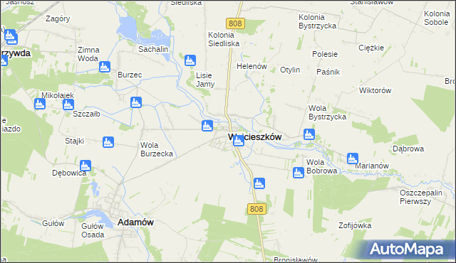 mapa Wojcieszków, Wojcieszków na mapie Targeo