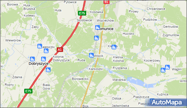 mapa Wójcik, Wójcik na mapie Targeo