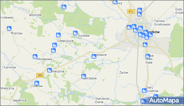 mapa Wójtowice gmina Grodków, Wójtowice gmina Grodków na mapie Targeo