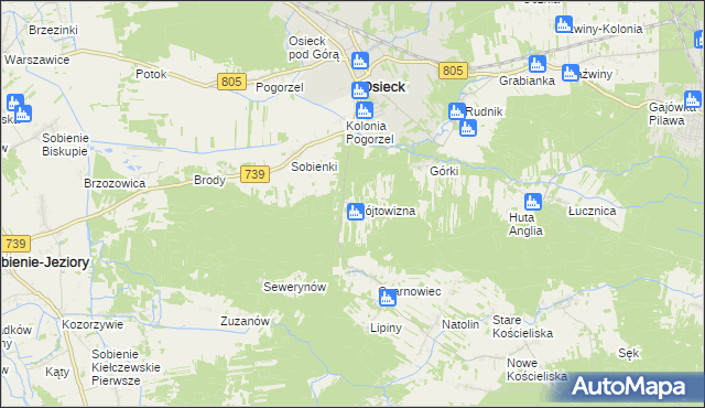 mapa Wójtowizna, Wójtowizna na mapie Targeo