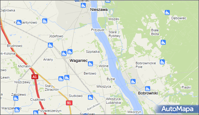 mapa Wójtówka gmina Waganiec, Wójtówka gmina Waganiec na mapie Targeo