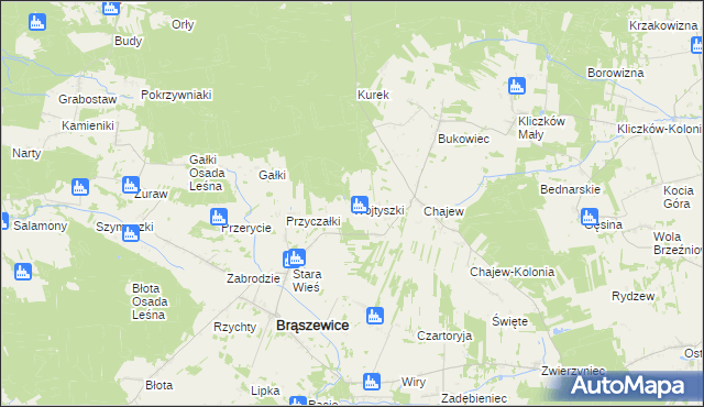 mapa Wojtyszki, Wojtyszki na mapie Targeo