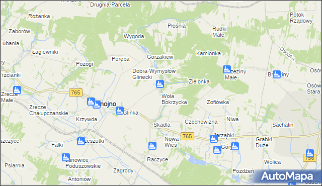 mapa Wola Bokrzycka, Wola Bokrzycka na mapie Targeo