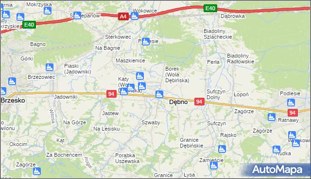 mapa Wola Dębińska, Wola Dębińska na mapie Targeo